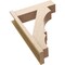 Ekena Millwork 8-in W x 28-in D x 40-in H Balboa Block Rough Cedar Woodgrain TimberThane Outlooker, Primed Tan OUTUR080X28X40BOA44RCPR - alternate 4